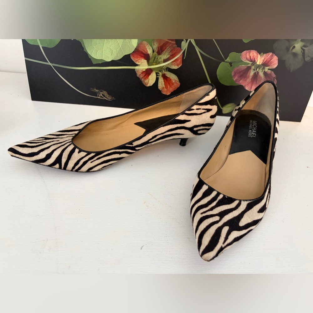 Michael Kors Black and White Zebra Heels - Picture 13 of 13